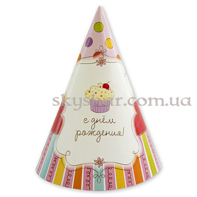 Ковпак "С ДР Солодке свято" 6 шт. – фото 1