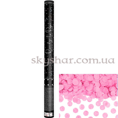 Хлопушка гендерная "Мальчик или Девочка" 60 см с розовым конфетти – фото 1