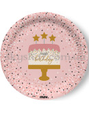 Тарілки "Happy Birthday Подарунки з тортом" 23 см 8 шт. – фото 2