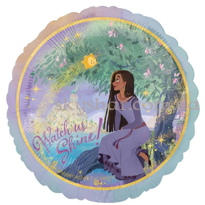 Фольгована кулька коло "Аша Бажання (Wish)" – фото 1 Фольгована кулька коло "Аша Бажання (Wish)" – фото 1