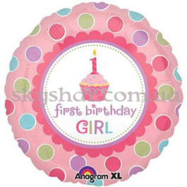 Опция Фольгированный шар "Кекс 1-й День Рождения девочки" – фото 3 Опция Фольгированный шар "Кекс 1-й День Рождения девочки" – фото 3
