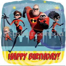 Опция Фольгированный шар "Happy Birthday - Суперсемейка" – фото 5