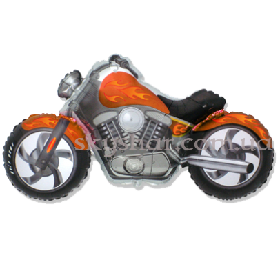 Фольгированный шар "Мотоцикл оранжевый" – фото 1 Фольгированный шар "Мотоцикл оранжевый" – фото 1