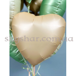 Фольгована кулька "Серце сатин нюдове пастель" 46 см – фото 11