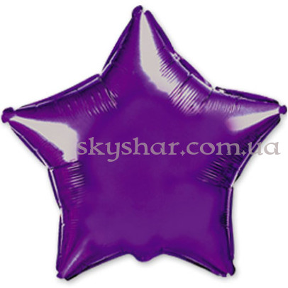 Фольгована кулька "Зірка фіолетова" 46 см – фото 1