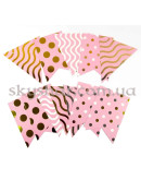 Гирлянда бумажная "Флажки розовая симфония" 5 м – фото 2