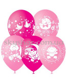 Гелієві кульки "Малюк Асорті рожеве" (30 см) – фото 2