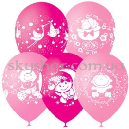 Опция Гелієві кульки "Малюк Асорті рожеве" (30 см) – фото 9