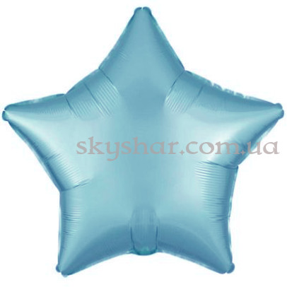 Фольгована кулька "Зірка блакитна матова" 46 см – фото 1