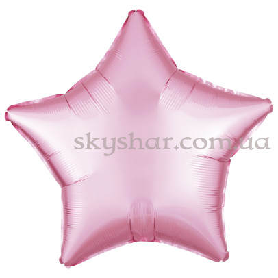 Фольгированный шар "Звезда розовая пастель" 46 см – фото 1