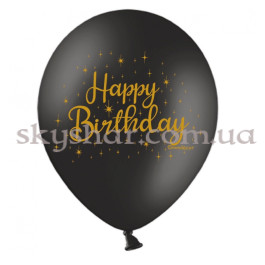 Опция Гелиевые шары "Happy Birthday Золото на черном" (35 см) – фото 17