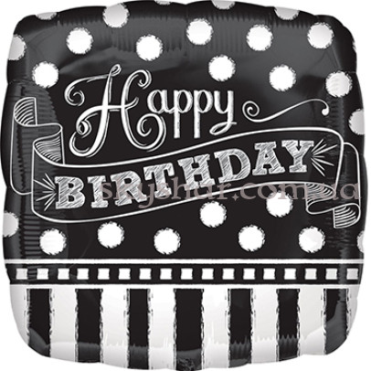 Фольгована кулька "Happy Birthday. Орнамент" – фото 1 Фольгована кулька "Happy Birthday. Орнамент" – фото 1