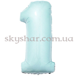 Опция Фольгированная цифра «1» Голубая пастель  – фото 4