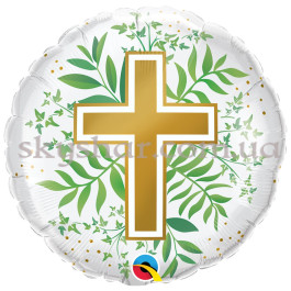 Опция Фольгированный шар на Крестины "Золотой крест и зелень" – фото 13 Опция Фольгированный шар на Крестины "Золотой крест и зелень" – фото 13