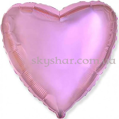 Фольгированный шар "Сердце ярко розовое" 46 см – фото 1
