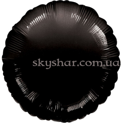 Фольгована кулька "Коло чорне" 46 см – фото 1
