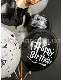 Гелієві кульки "Гаррі Поттер Happy Birthday на чорному" (30 см) – фото 3
