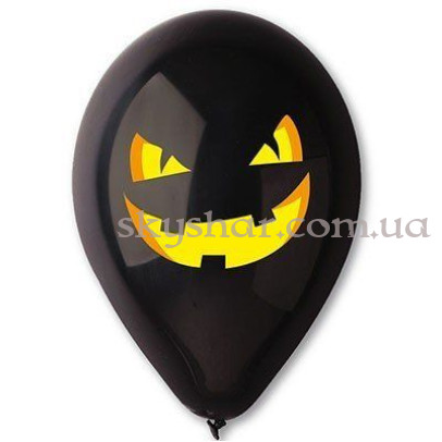 Кулька з гелієм "Гарбуз чорний" 12" (30 см) – фото 1