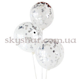 Кулька з конфетті "Срібні кола" – фото 4