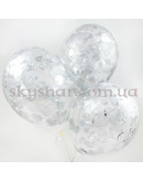 Кулька з конфетті "Срібні кола" – фото 2 Кулька з конфетті "Срібні кола" – фото 2