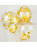 Шар с конфетти "Золотые звезды" – фото 2 Шар с конфетти "Золотые звезды" – фото 2