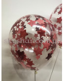 Шар с конфетти "Красные звезды" – фото 3