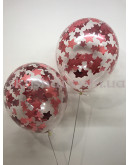 Кулька з конфетті "Червоні зірки" – фото 4 Кулька з конфетті "Червоні зірки" – фото 4