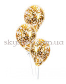 Кулька з конфетті "Золоті квадрати" – фото 2 Кулька з конфетті "Золоті квадрати" – фото 2