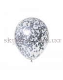 Кулька з конфетті "Срібні квадрати" – фото 4 Кулька з конфетті "Срібні квадрати" – фото 4