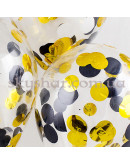 Кулька з конфетті "Чорно-золоті кола" – фото 3 Кулька з конфетті "Чорно-золоті кола" – фото 3