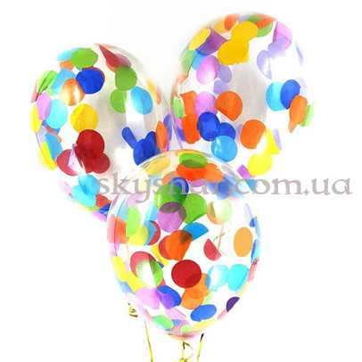 Шар с конфетти "Ассорти круги" – фото 1 Шар с конфетти "Ассорти круги" – фото 1