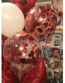 Шар с конфетти "Красные сердца" – фото 4 Шар с конфетти "Красные сердца" – фото 4