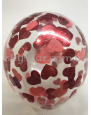 Шар с конфетти "Красные сердца" – фото 3 Шар с конфетти "Красные сердца" – фото 3