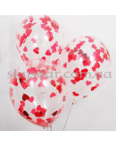 Шар с конфетти "Красные сердца" – фото 2 Шар с конфетти "Красные сердца" – фото 2