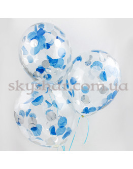 Опция Шар с конфетти "Сине-серебряные круги" – фото 1