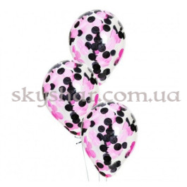 Опция Кулька з конфетті "Чорно-рожеві кола" – фото 20