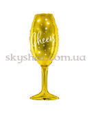 Фольгована кулька "Келих Cheers золотистий" – фото 2