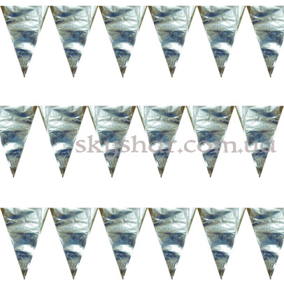 Гирлянда фольгиров. серебро 10 м – фото 1