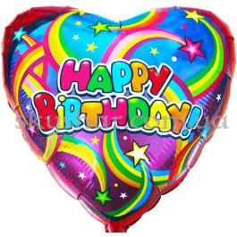 Опция Фольгована кулька "Серце Happy B-Day Зірки" – фото 3 Опция Фольгована кулька "Серце Happy B-Day Зірки" – фото 3