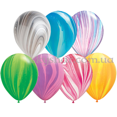 Гелієві кульки "Супер Агат" (30 см)  – фото 1