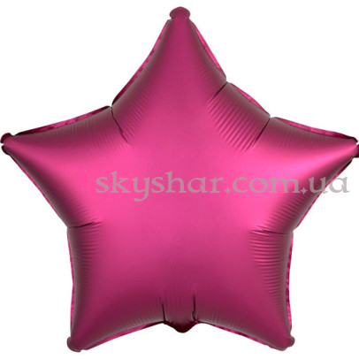 Фольгована кулька "Зірка бургундій Сатин" 46 см – фото 1
