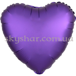 Опция Фольгована кулька "Серце фіолетове Сатин" 46 см – фото 26