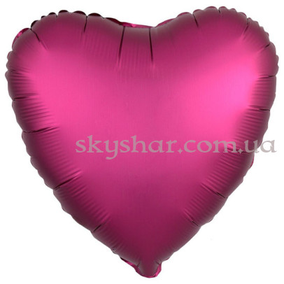 Фольгированный шар "Сердце бургундий Сатин" 46 см – фото 1