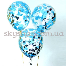 Опция Кулька з конфетті "Кола і квадрати блакитні" – фото 25