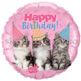 Опция Фольгированный шар "Happy B-Day Котята" – фото 1