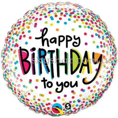 Фольгована кулька "Happy B-Day Мої вітання" – фото 1