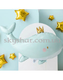 Фольгована кулька "Кит блакитний з короною" – фото 3 Фольгована кулька "Кит блакитний з короною" – фото 3