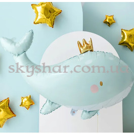 Фольгована кулька "Кит блакитний з короною" – фото 11