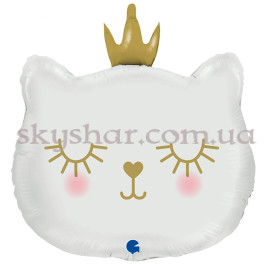 Опция Фольгована кулька "Кішечка-принцесса з короною біла" – фото 27