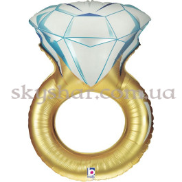 Опция Фольгированный шар "Обручальное кольцо Золото" – фото 2